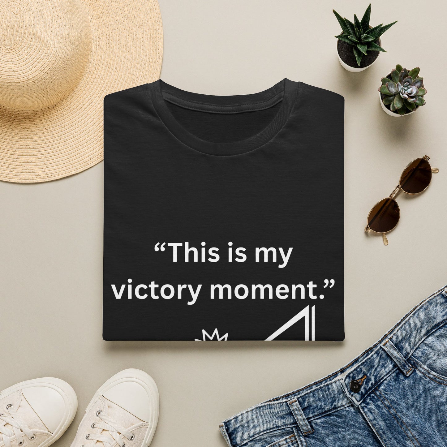 "This Is My Victory Moment" — Inspirational Unisex Tee (White Print)