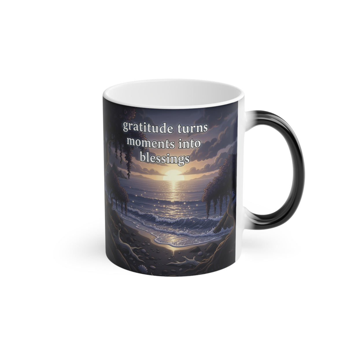 Gratitude Turns Moments Into Blessings – Heat‑Reactive Magic Mug (11oz)