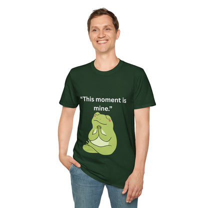 "This Moment Is Mine" — Unisex Softstyle Tee (White Print)