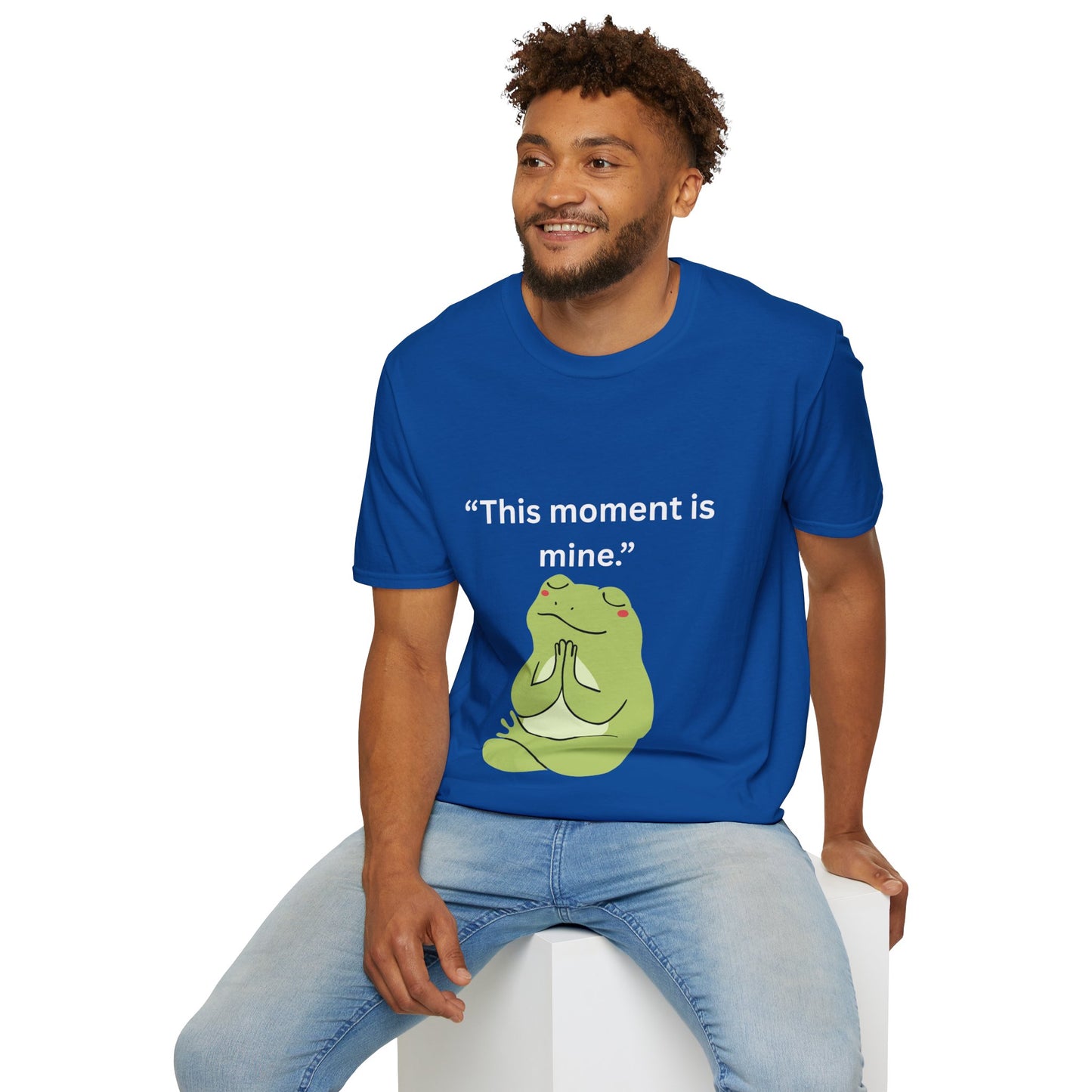 "This Moment Is Mine" — Unisex Softstyle Tee (White Print)