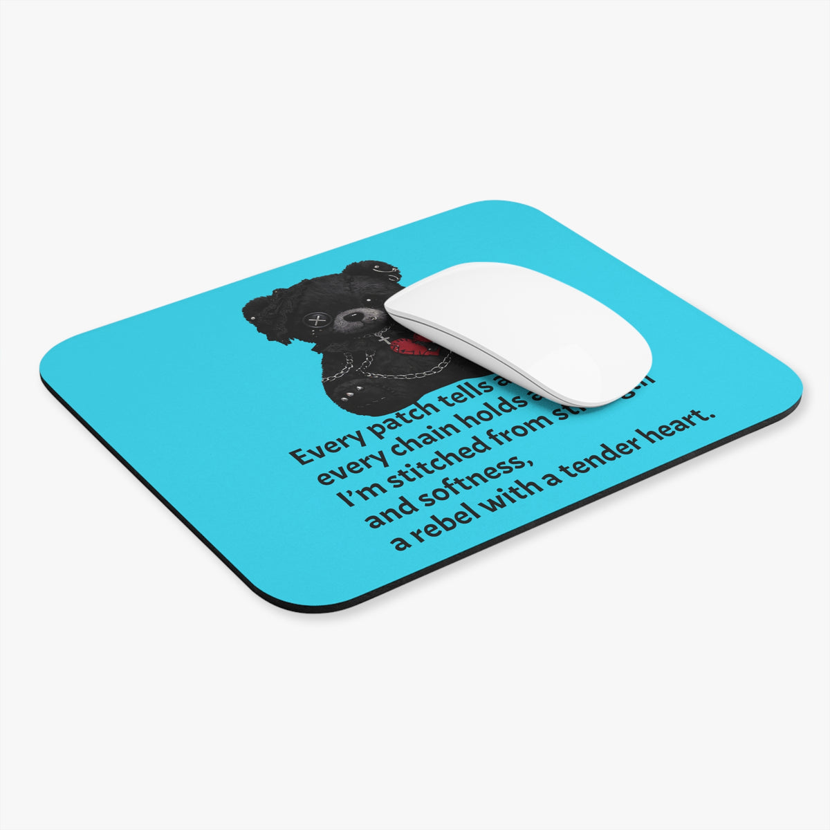 Built from Broken pieces— A Mouse Pad for Gentle Strength Light Blue