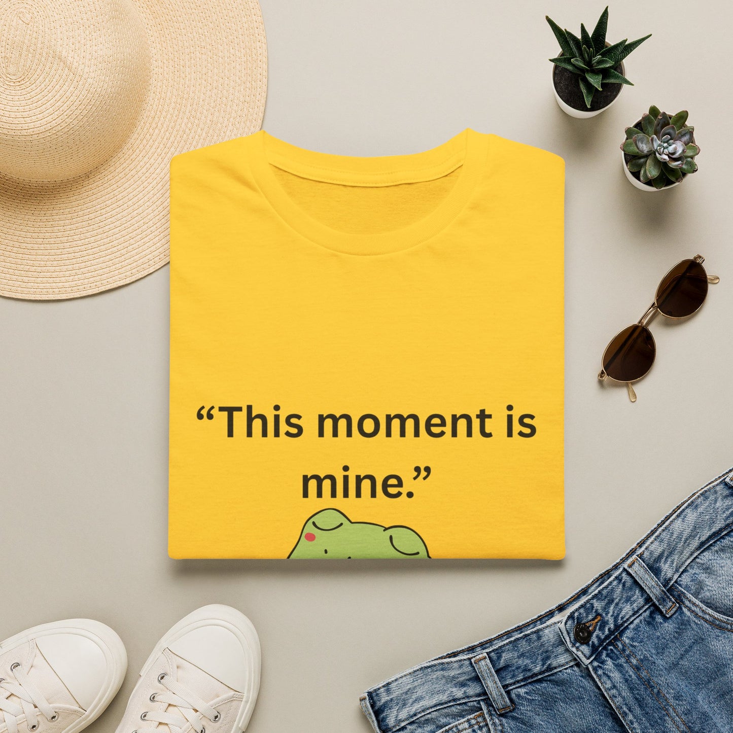 "This Moment Is Mine" — Unisex Softstyle Tee (Black Print)