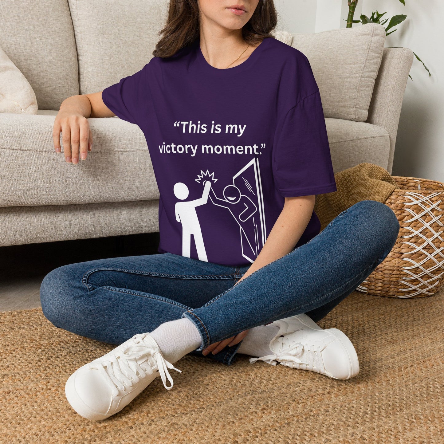 "This Is My Victory Moment" — Inspirational Unisex Tee (White Print)
