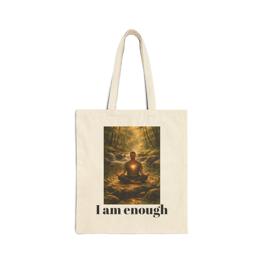Inspirational "I Am Enough" Male desgin Tote Bag