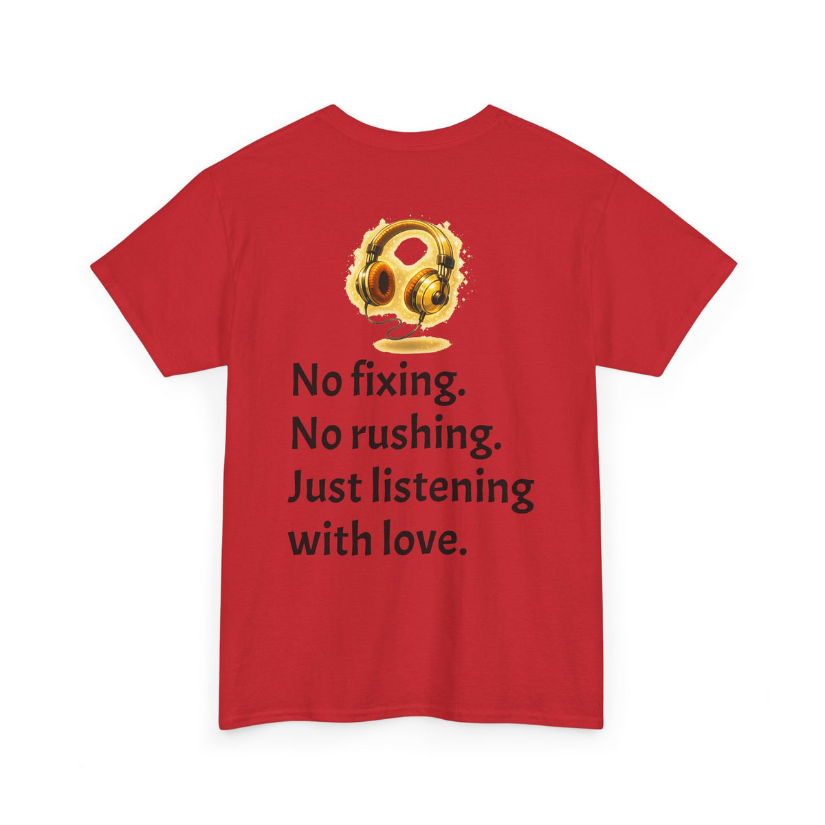 Listening With Love — Retro Headphone Glow Unisex Tee
