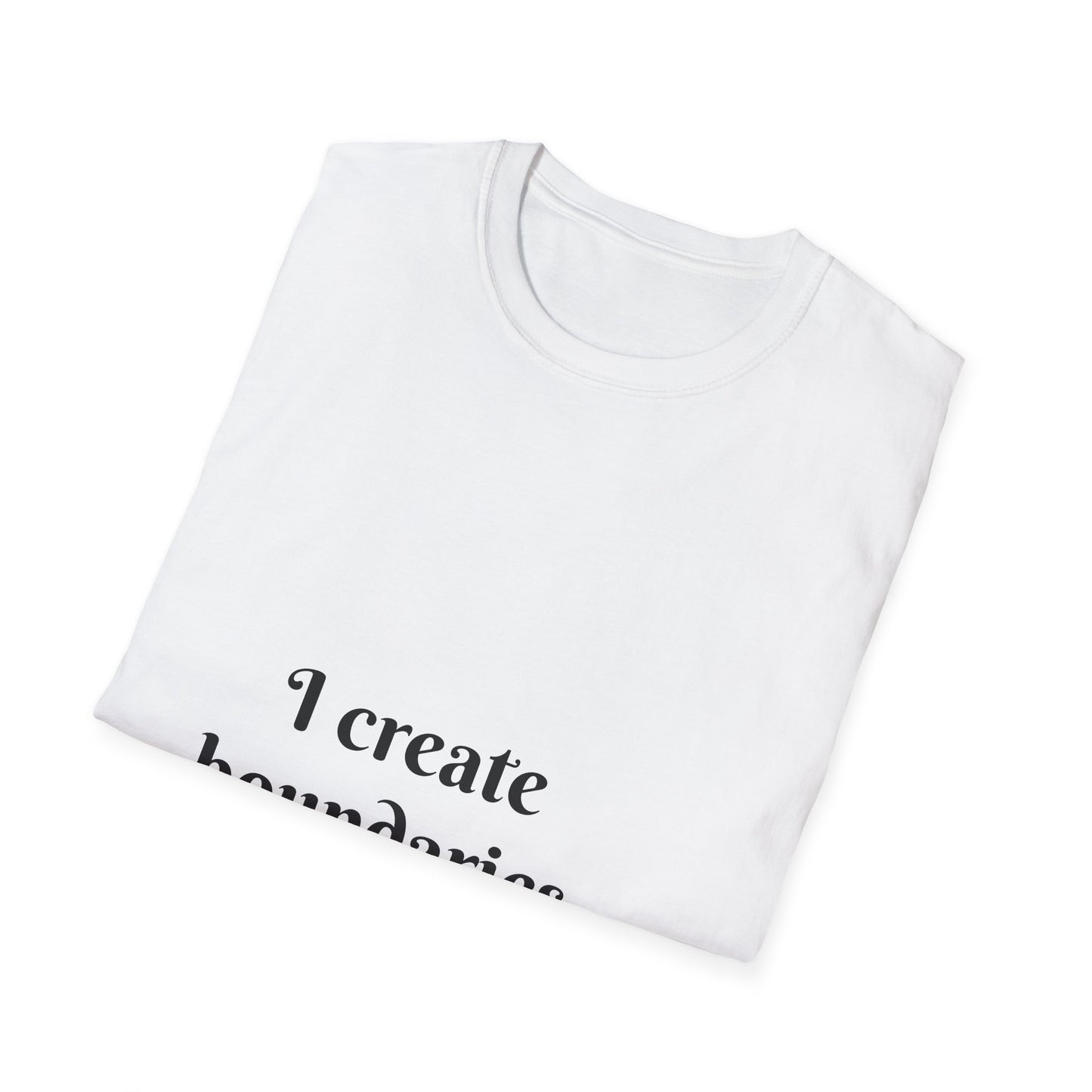 "I Create Boundaries That Protect My Peace" — Unisex Softstyle T‑Shirt