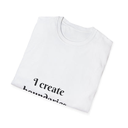 "I Create Boundaries That Protect My Peace" — Unisex Softstyle T‑Shirt
