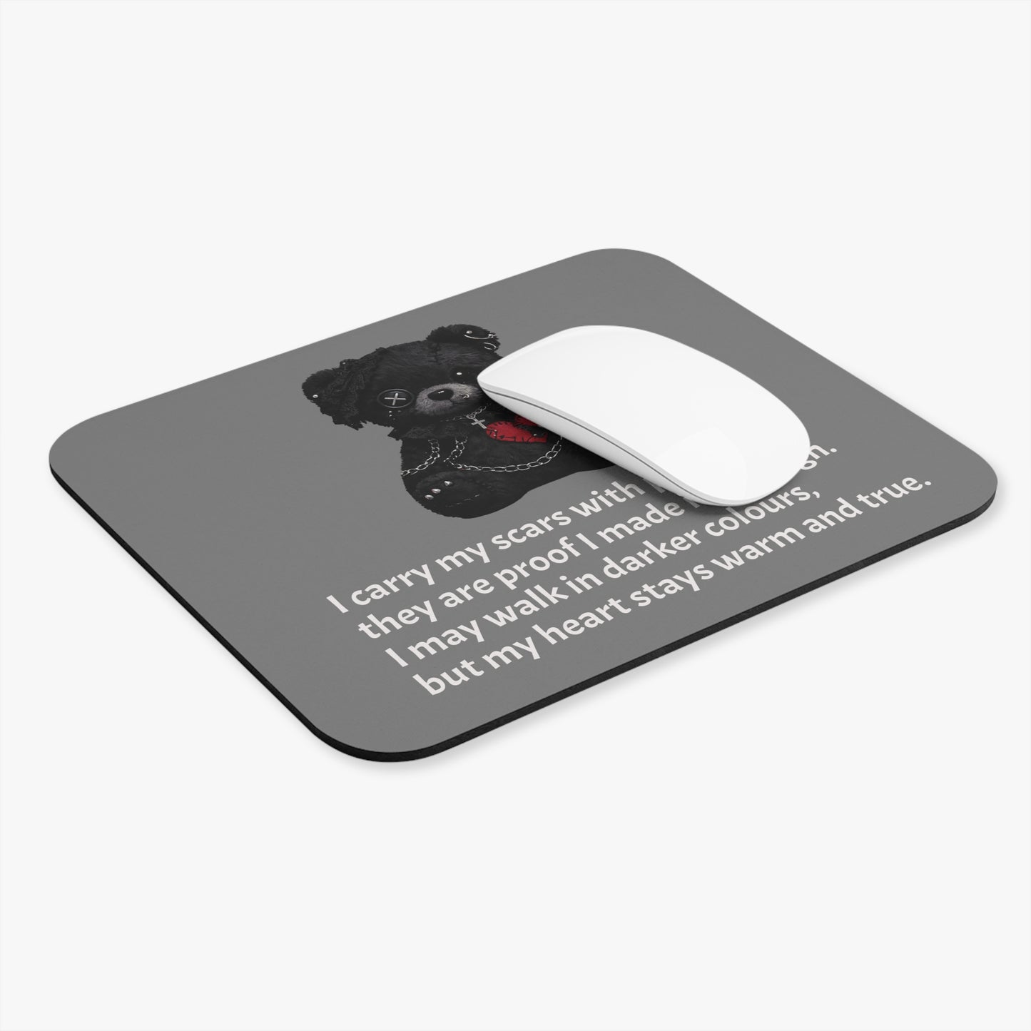 Gentle Darkness — A Mouse Pad for Gentle Strength Gray