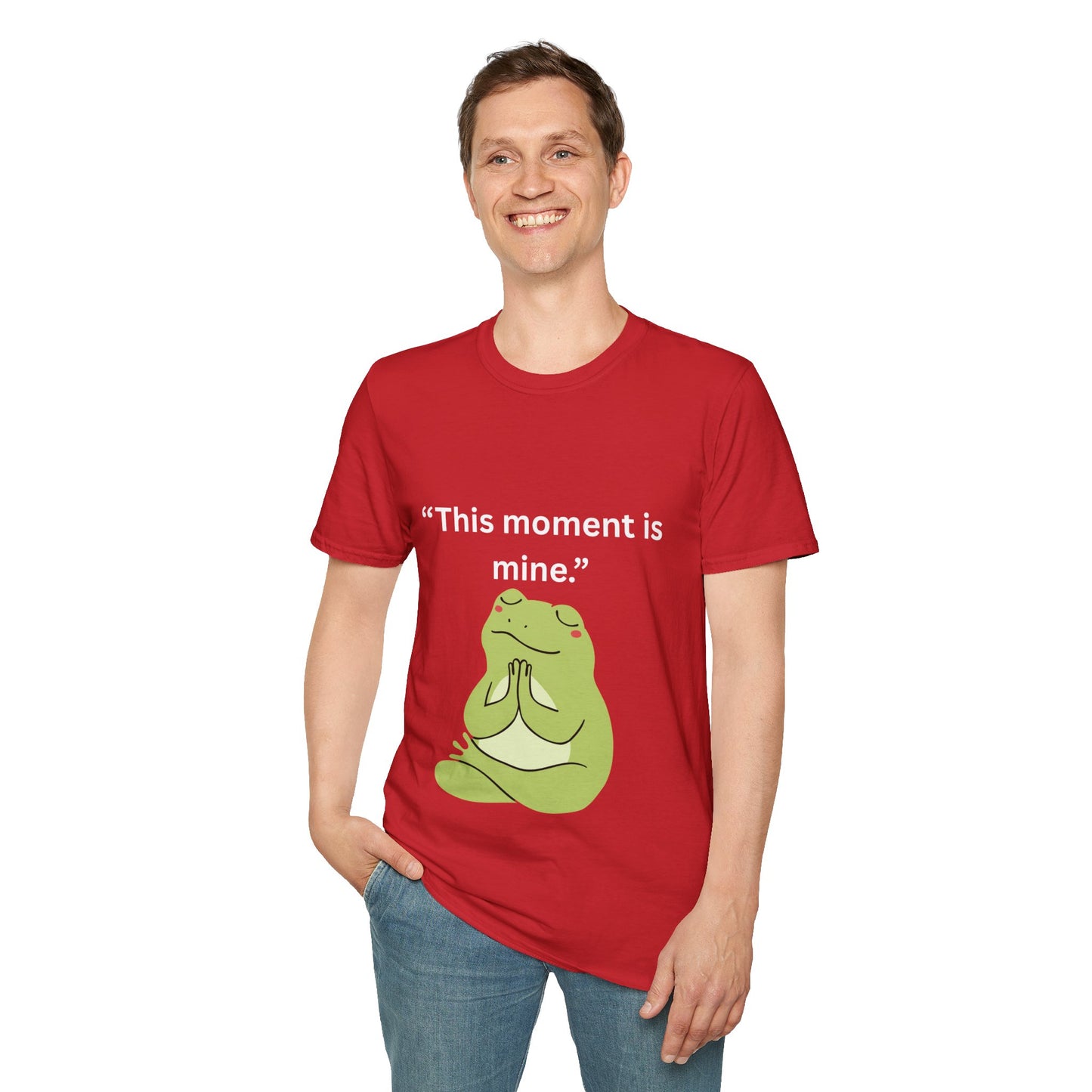 "This Moment Is Mine" — Unisex Softstyle Tee (White Print)