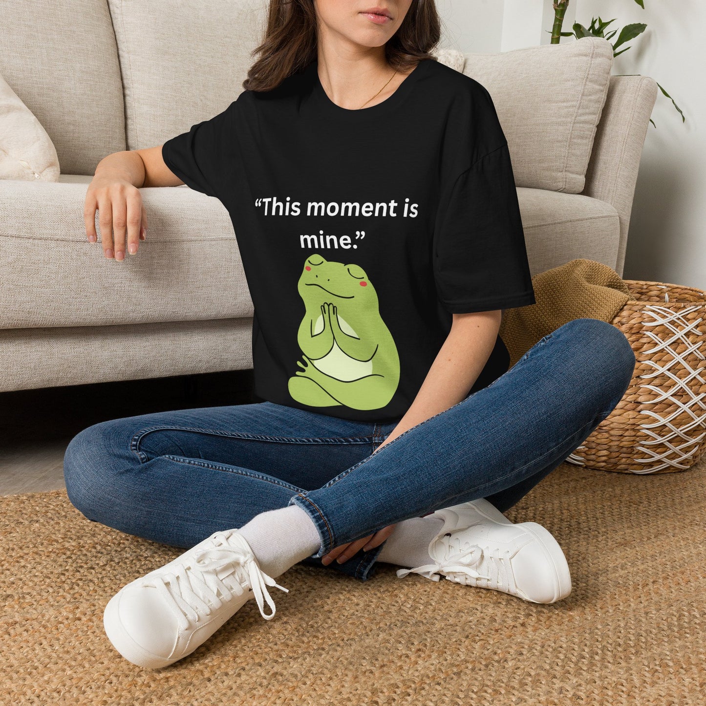 "This Moment Is Mine" — Unisex Softstyle Tee (White Print)