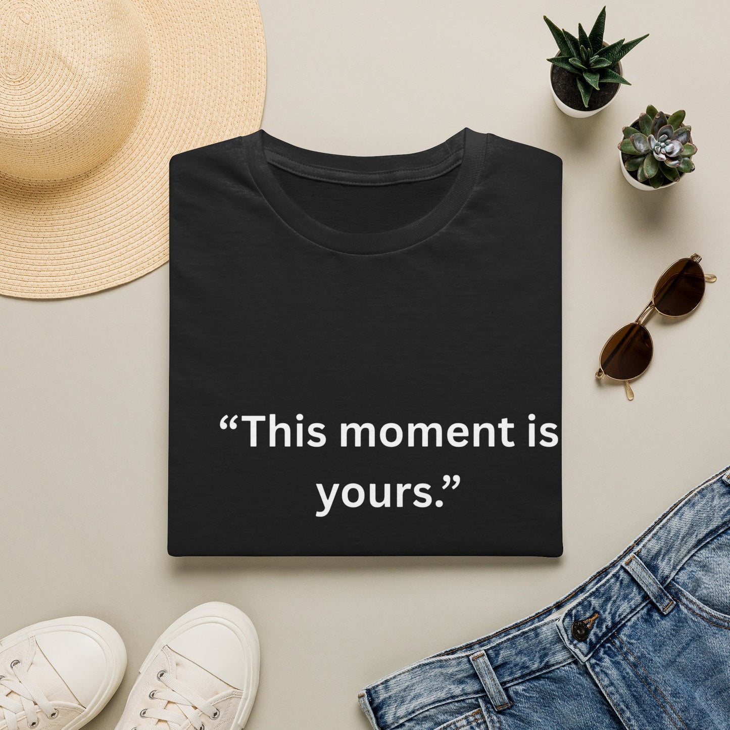 "This Moment Is Yours" — Peace & Heart Unisex Softstyle Tee (White Print)