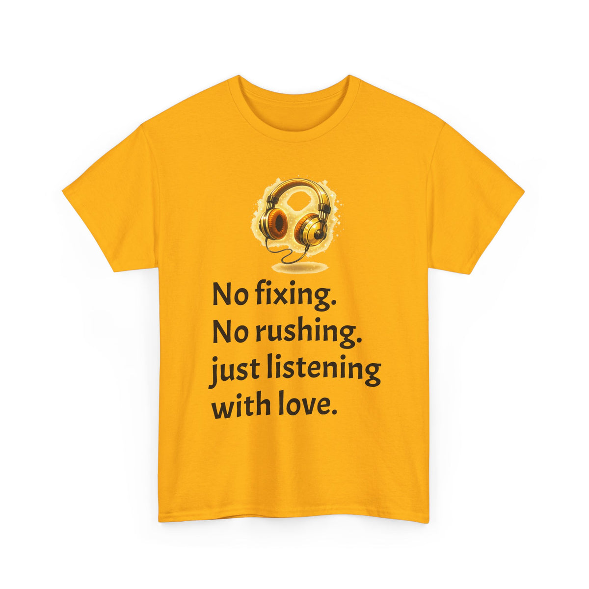 Listening With Love — Retro Headphone Glow Unisex Tee