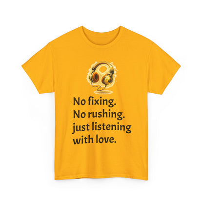 Listening With Love — Retro Headphone Glow Unisex Tee