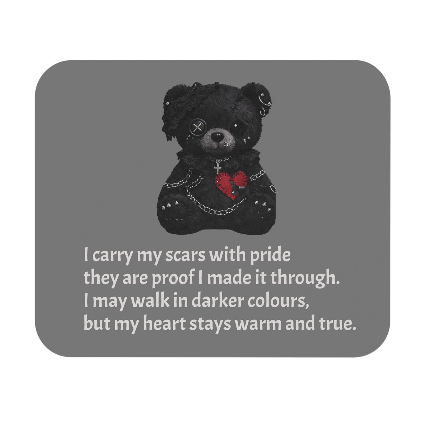 Gentle Darkness — A Mouse Pad for Gentle Strength Gray