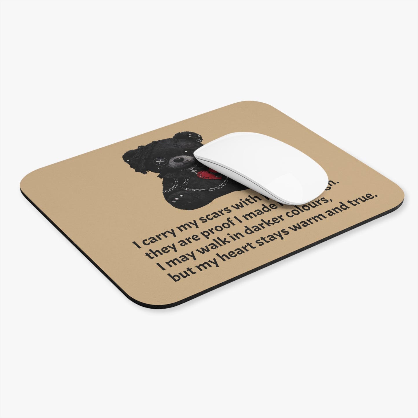 Gentle Darkness — A Mouse Pad for Gentle Strength Tan