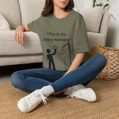 "This Is My Victory Moment" — Inspirational Unisex Tee (Black Print)