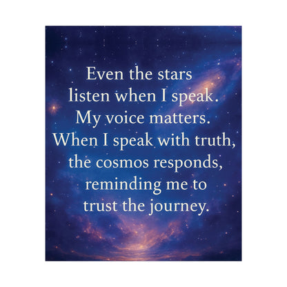 Trust the Journey — Cosmic Affirmation Art Print