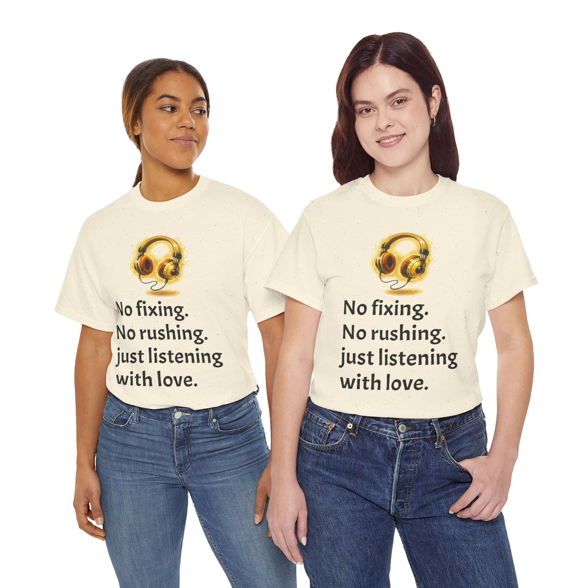 Listening With Love — Retro Headphone Glow Unisex Tee