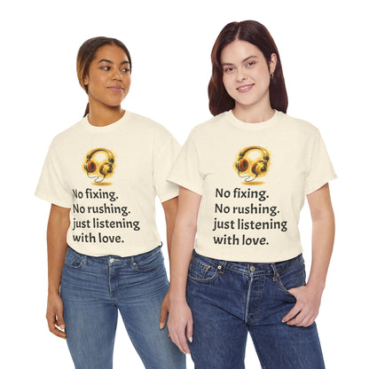 Listening With Love — Retro Headphone Glow Unisex Tee