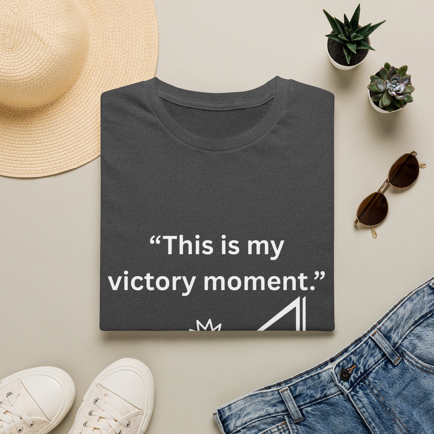 "This Is My Victory Moment" — Inspirational Unisex Tee (White Print)