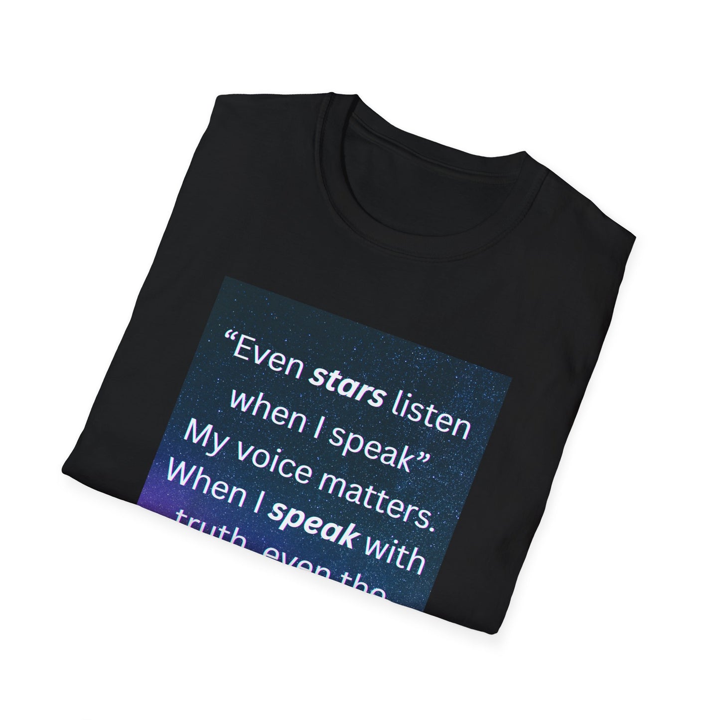Cosmic Inspiration T-Shirt – Unisex Softstyle Tee for Thoughtful Souls, Spiritual & Motivational Galaxy Gift