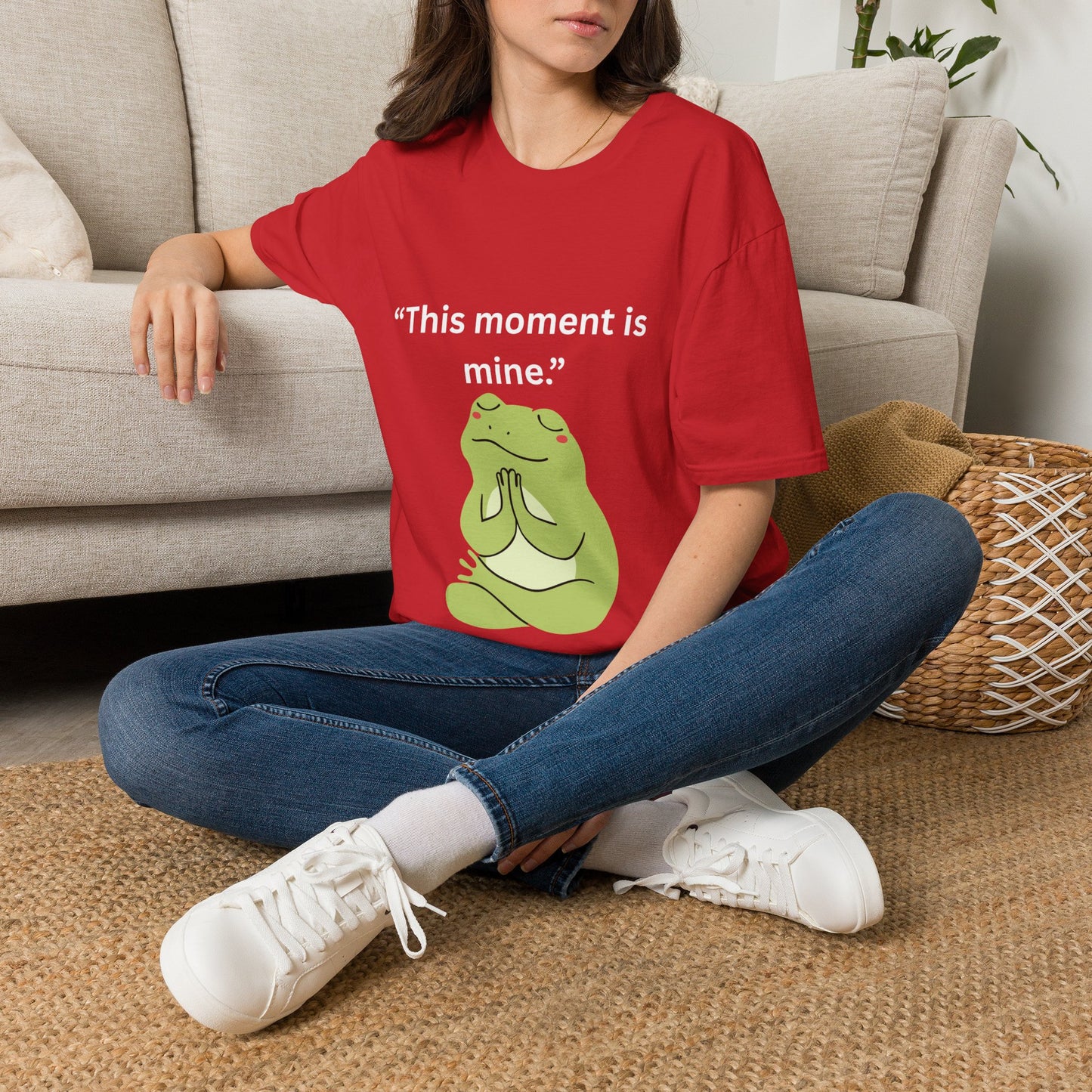 "This Moment Is Mine" — Unisex Softstyle Tee (White Print)