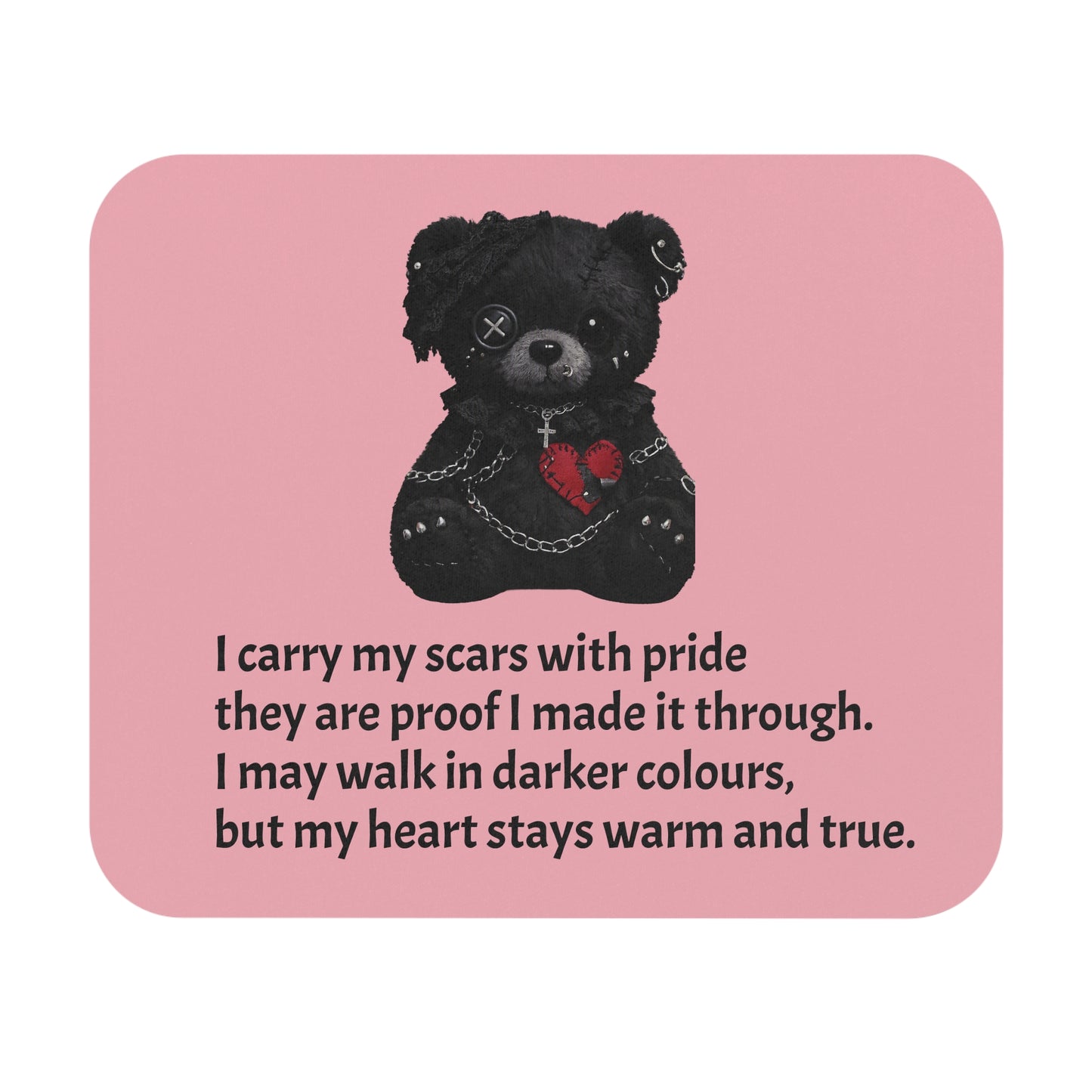 Gentle Darkness — A Mouse Pad for Gentle Strength Light Pink