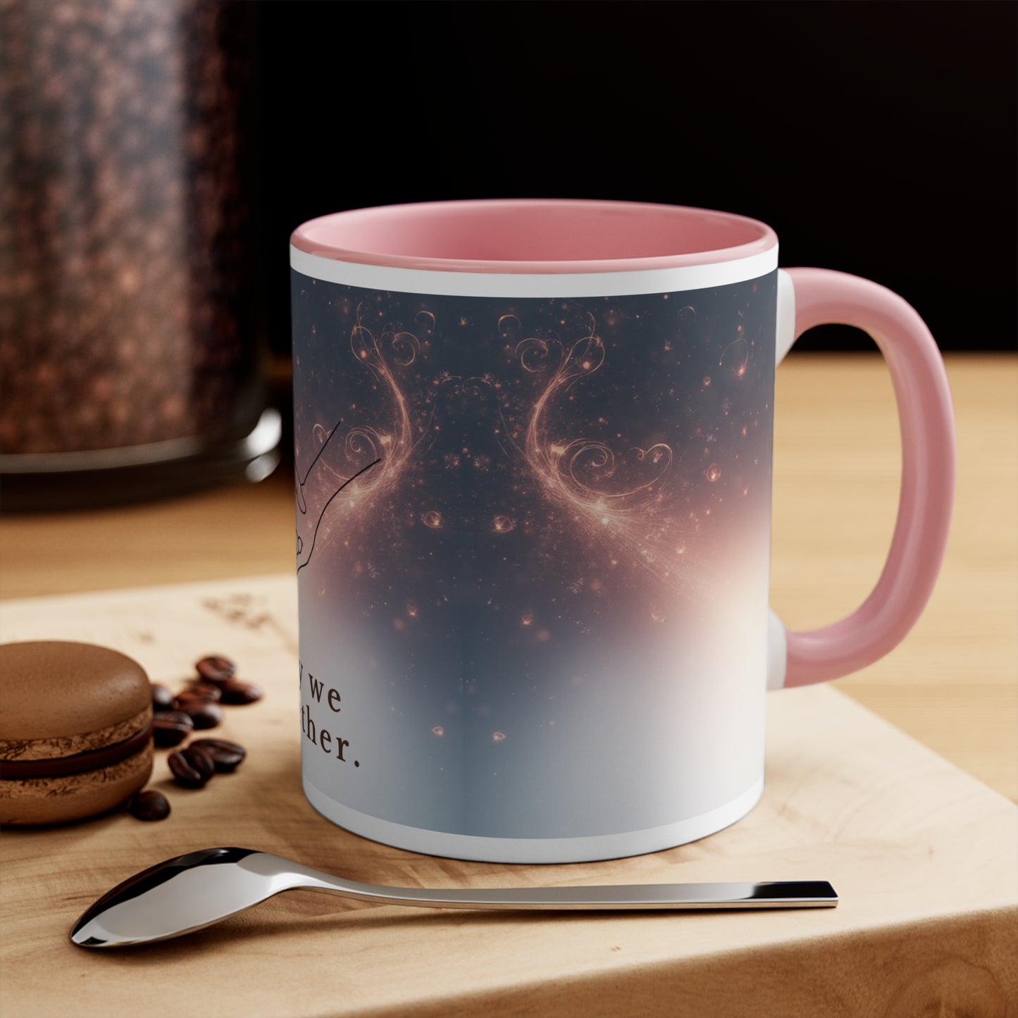 Colorful Accent Mug 11oz – Love Is the Story We Tell Together Romantic Gift for Couples