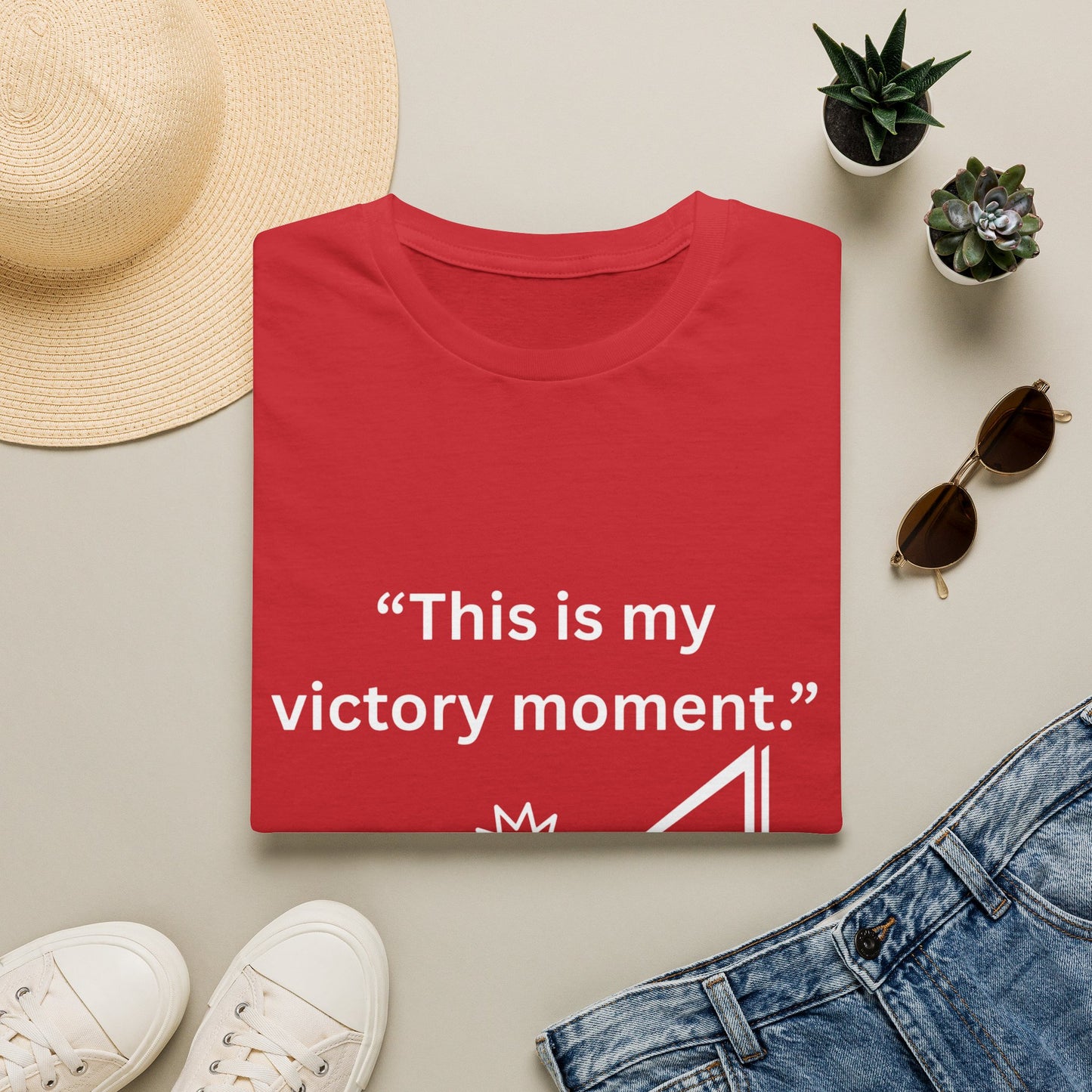 "This Is My Victory Moment" — Inspirational Unisex Tee (White Print)