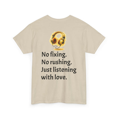 Listening With Love — Retro Headphone Glow Unisex Tee