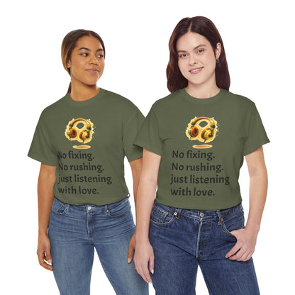 Listening With Love — Retro Headphone Glow Unisex Tee