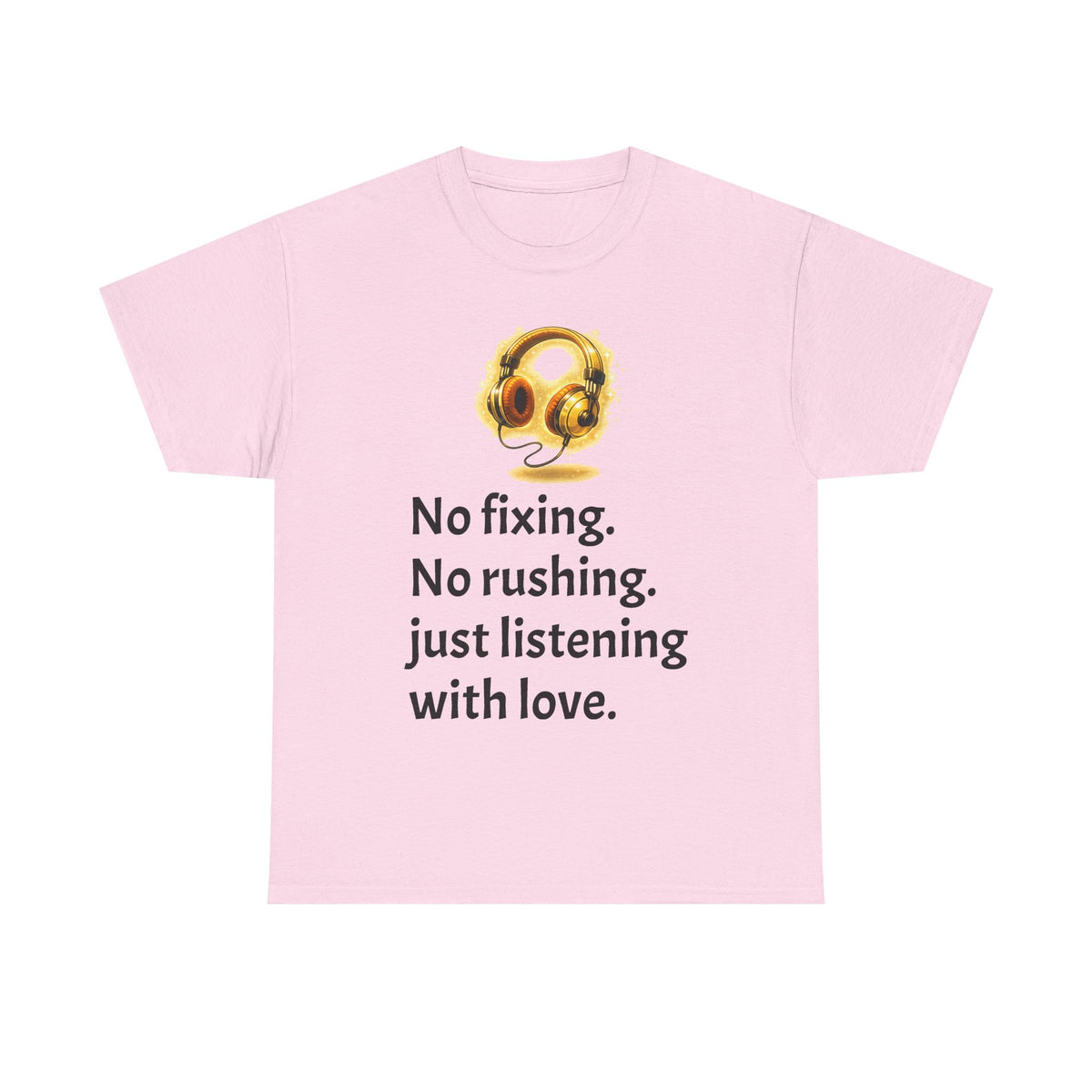 Listening With Love — Retro Headphone Glow Unisex Tee