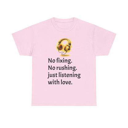 Listening With Love — Retro Headphone Glow Unisex Tee