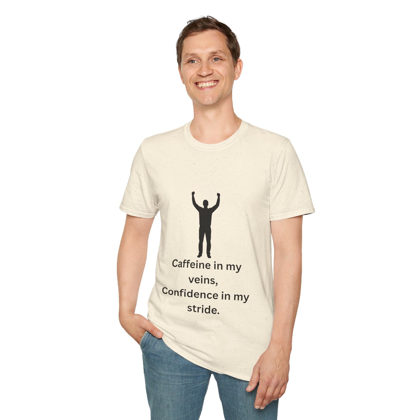 “Caffeine In My Veins, Confidence In My Stride” Tee Shirt