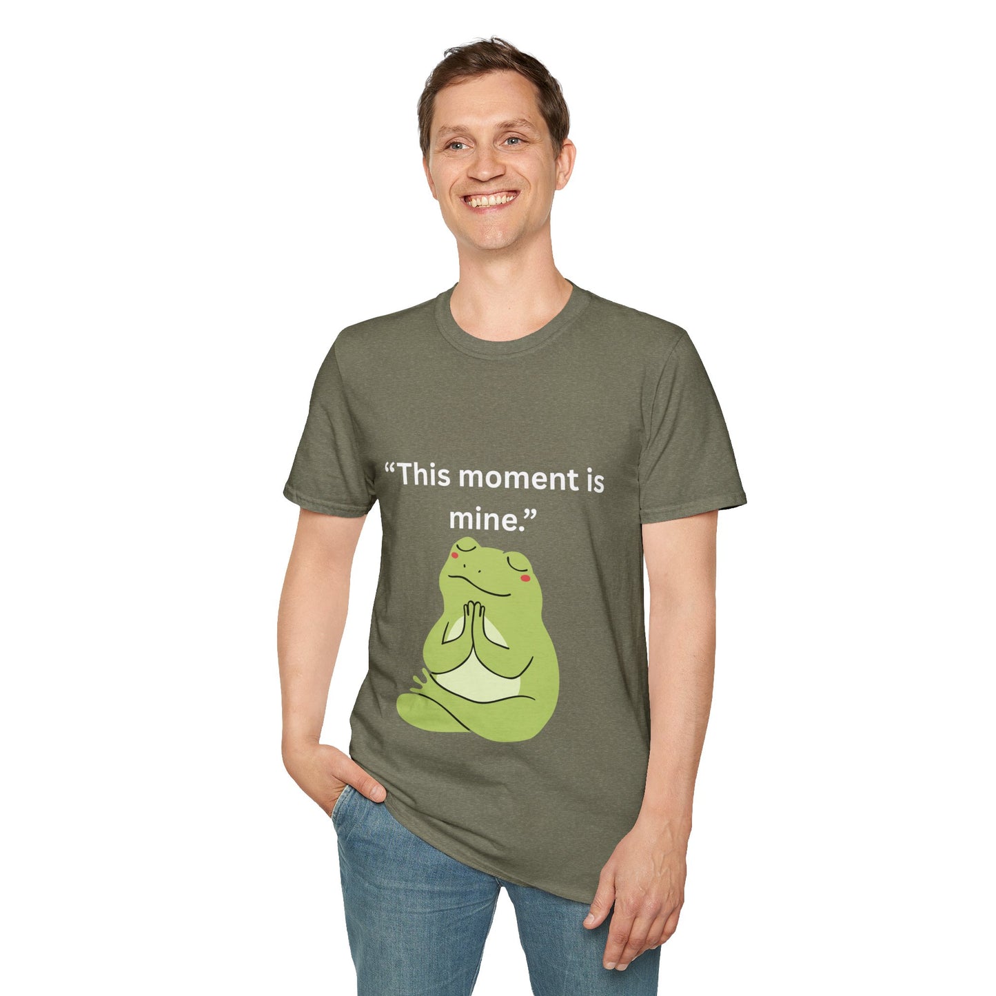 "This Moment Is Mine" — Unisex Softstyle Tee (White Print)