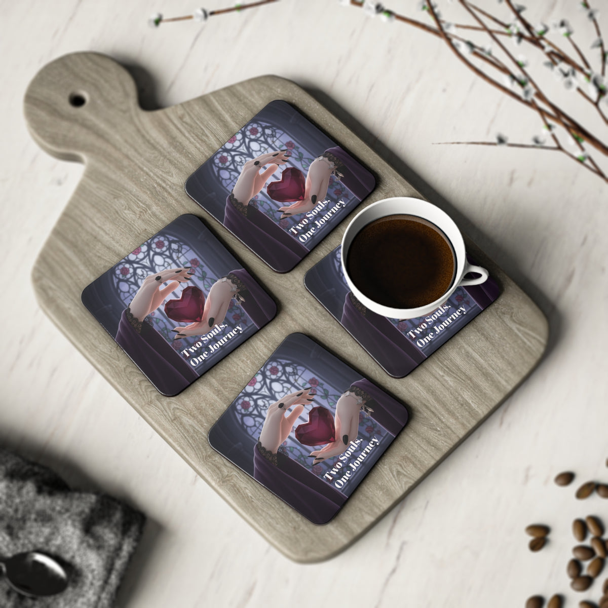 Soul Connection Coaster Set – Two Souls, One Journey