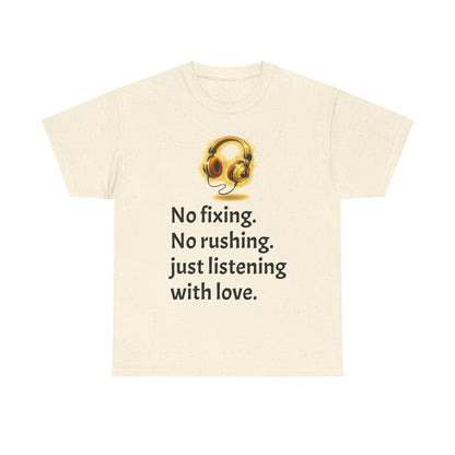 Listening With Love — Retro Headphone Glow Unisex Tee