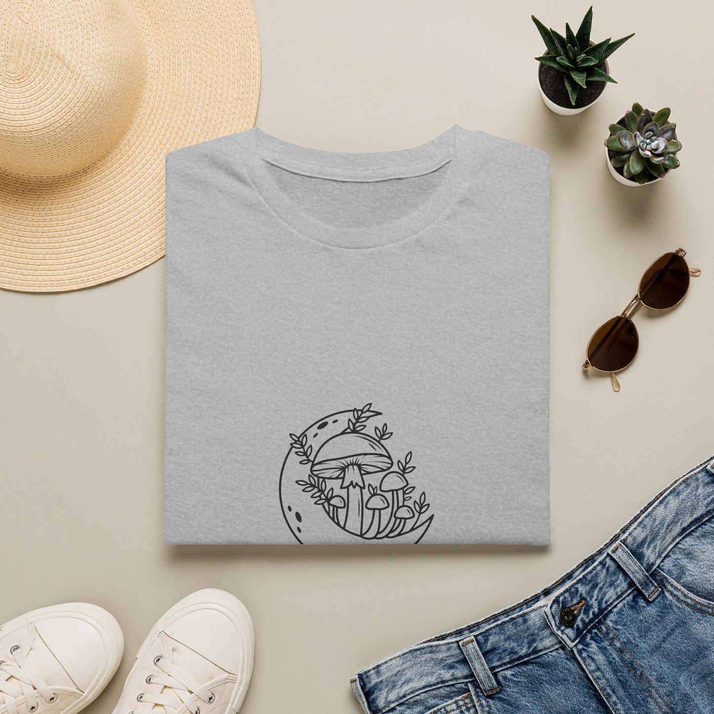 "Where the Moon Grows Wild Things" — Unisex Softstyle Tee (Black Print)