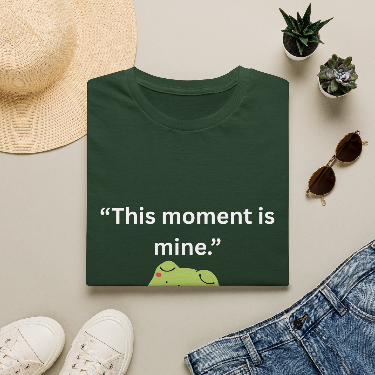 "This Moment Is Mine" — Unisex Softstyle Tee (White Print)