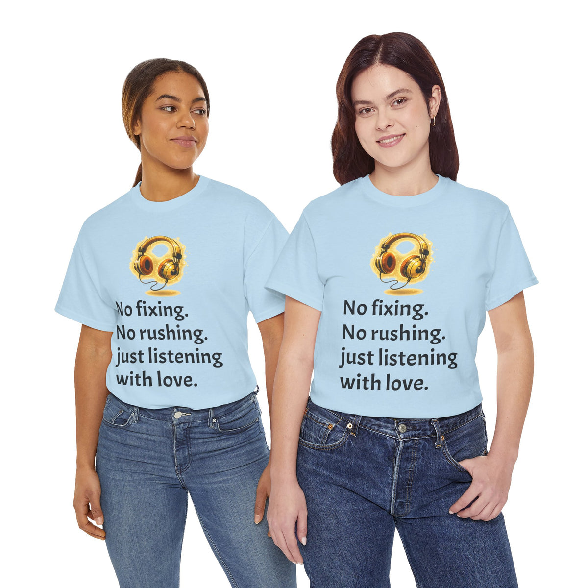 Listening With Love — Retro Headphone Glow Unisex Tee