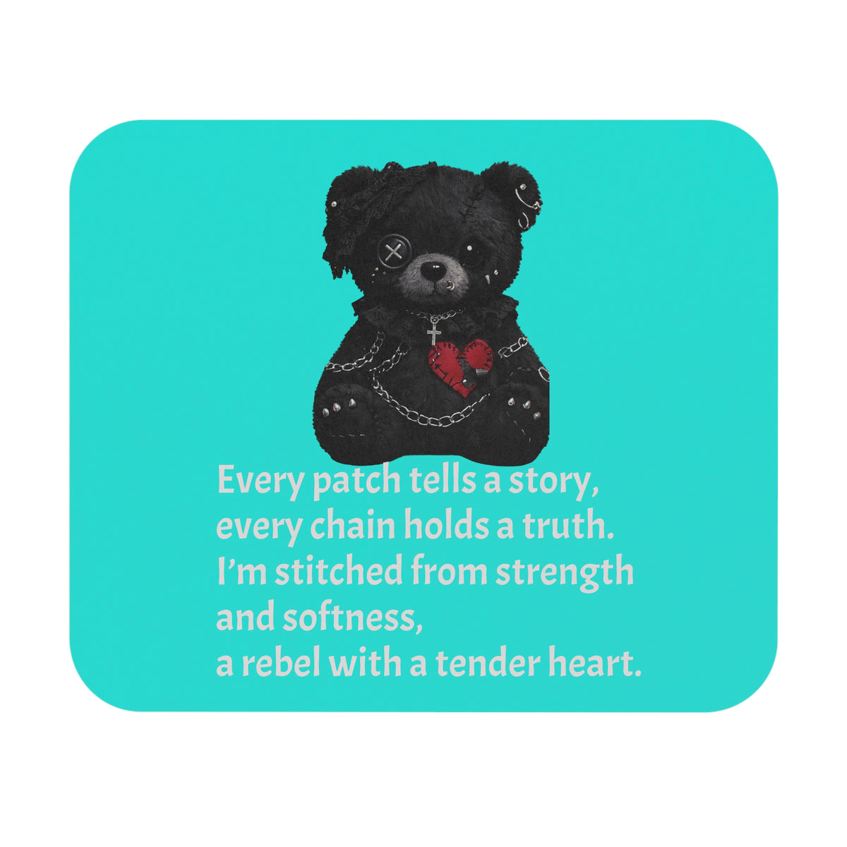 Built from Broken pieces— A Mouse Pad for Gentle Strength Teal