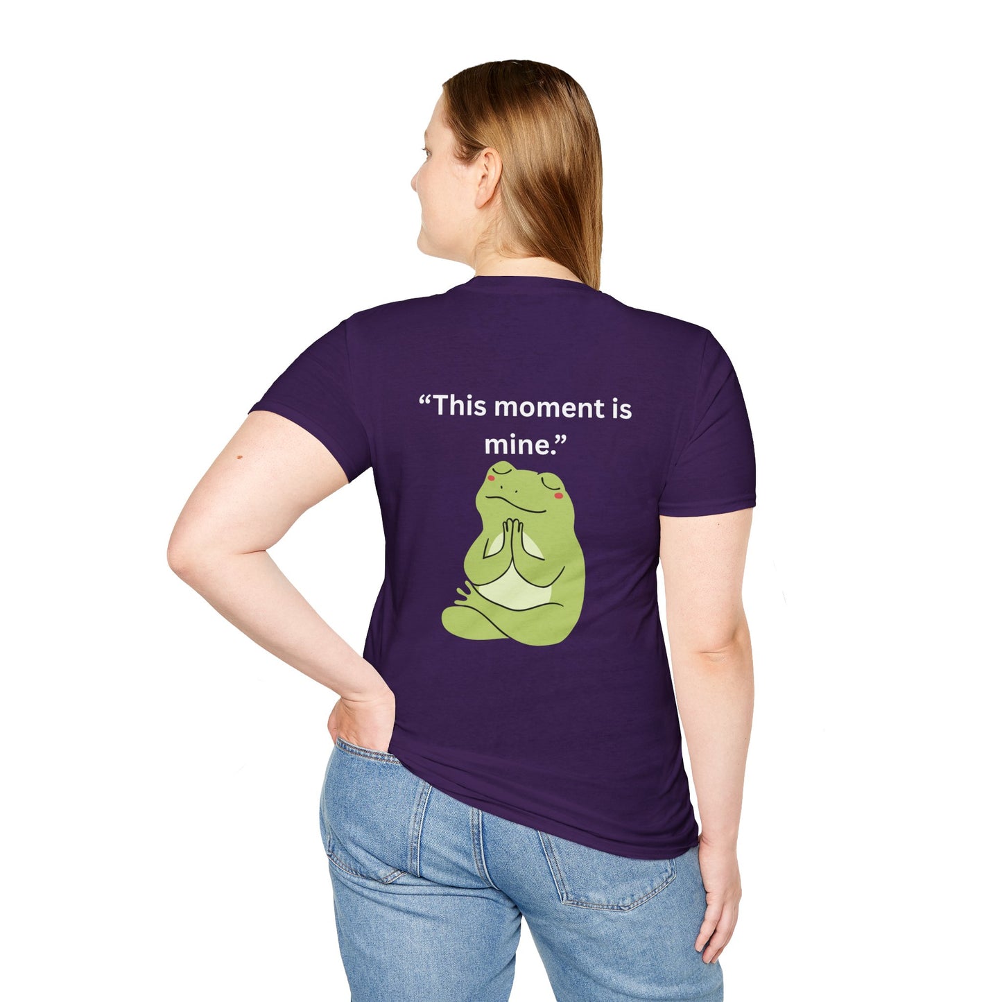 "This Moment Is Mine" — Unisex Softstyle Tee (White Print)
