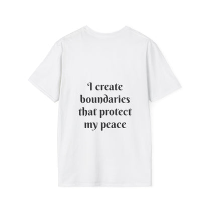 "I Create Boundaries That Protect My Peace" — Unisex Softstyle T‑Shirt