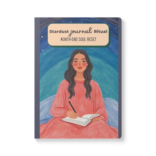 Stardust Journal Ritual — Softcover Guided Journal for Monthly Soul Reset