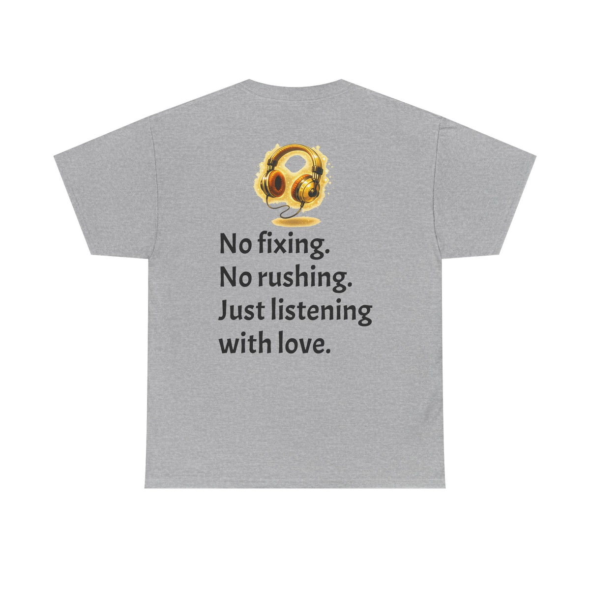 Listening With Love — Retro Headphone Glow Unisex Tee
