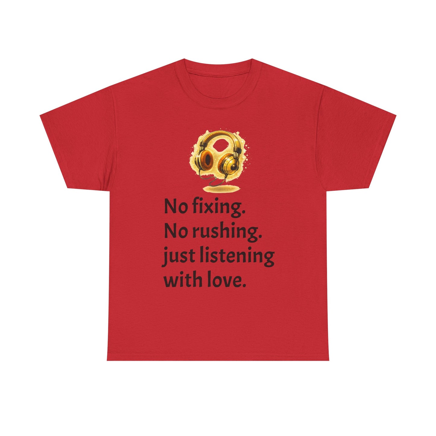 Listening With Love — Retro Headphone Glow Unisex Tee