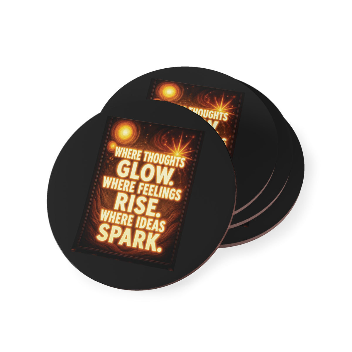 Cork Drink Coaster — Where Ideas Spark