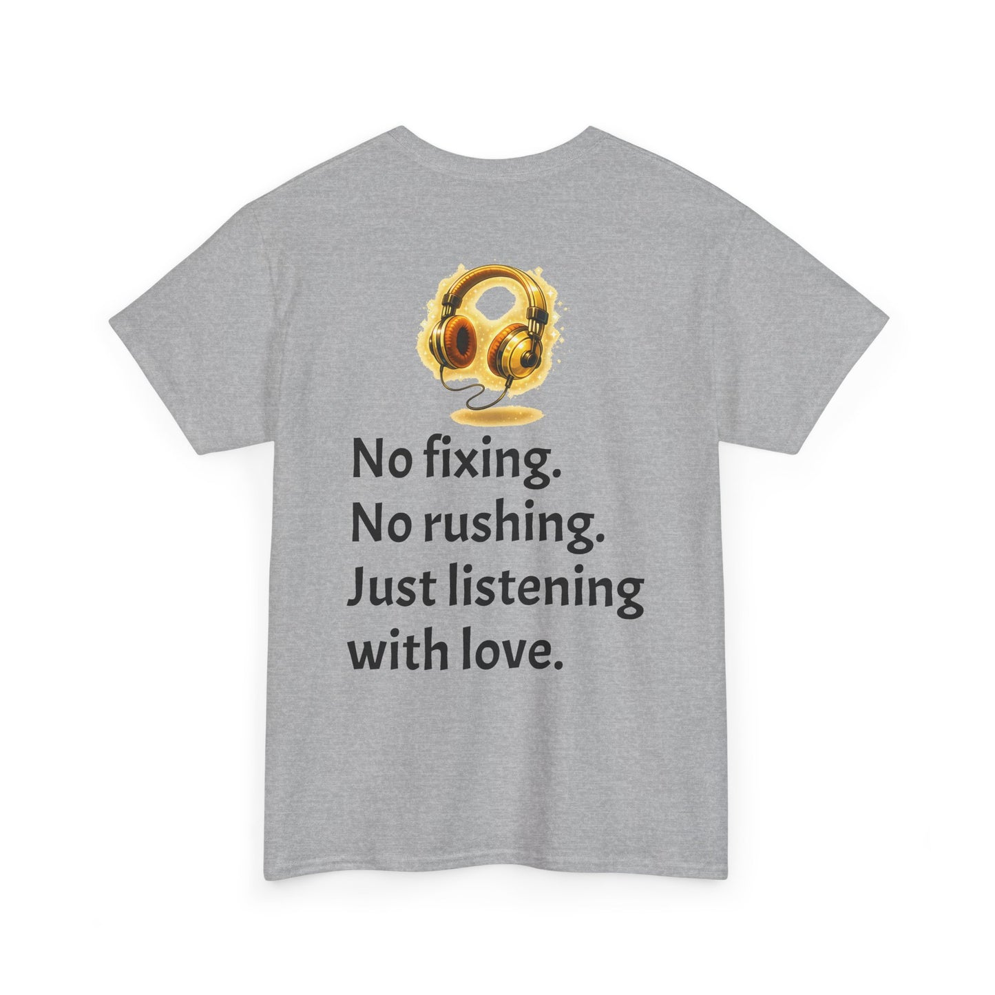 Listening With Love — Retro Headphone Glow Unisex Tee