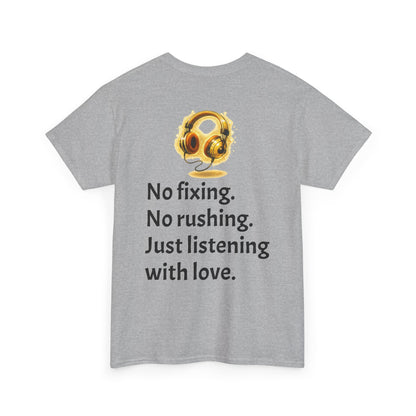 Listening With Love — Retro Headphone Glow Unisex Tee