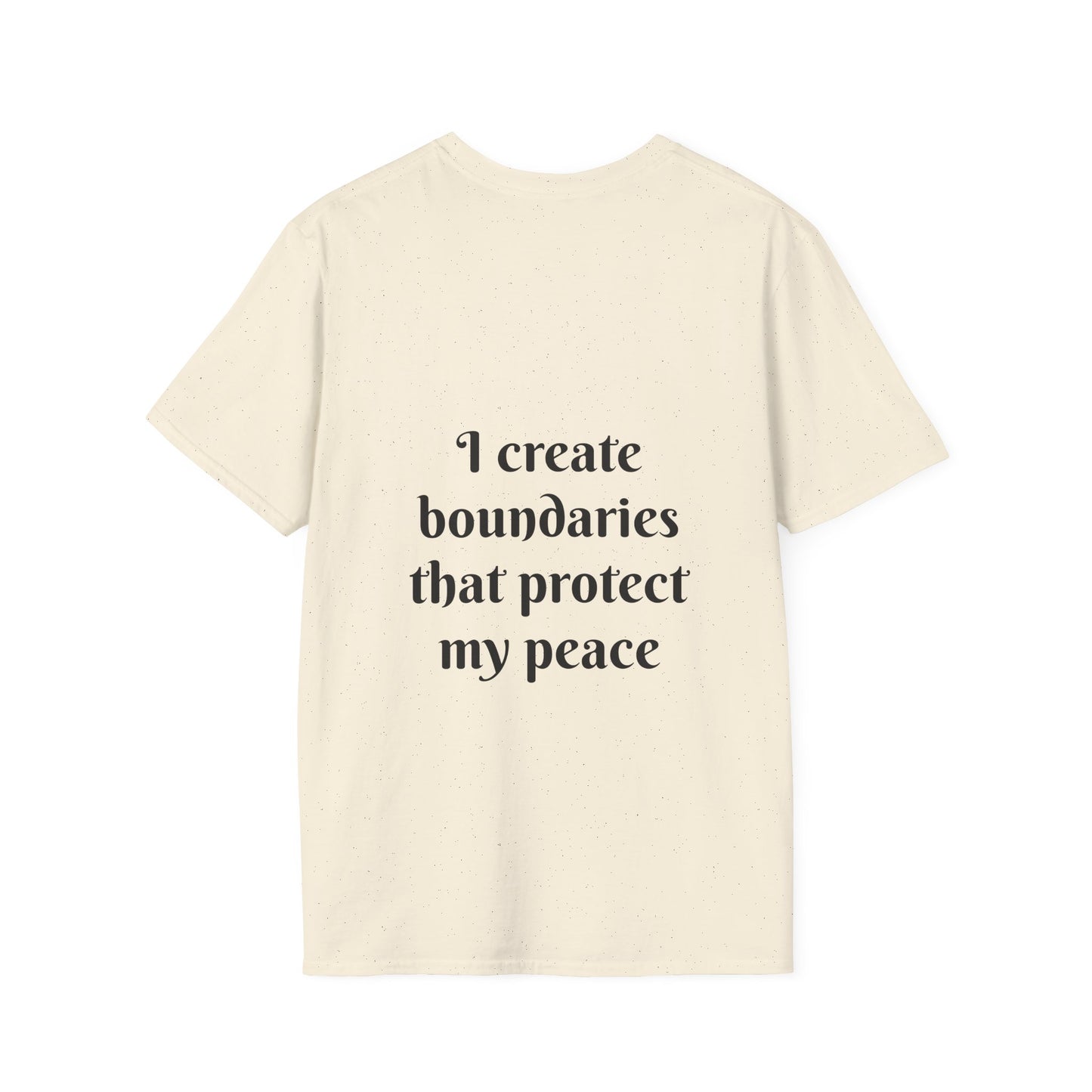"I Create Boundaries That Protect My Peace" — Unisex Softstyle T‑Shirt